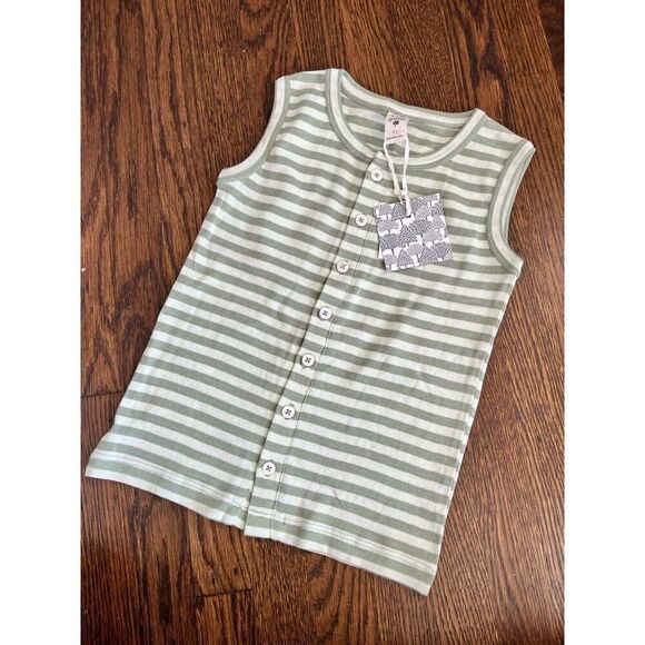 NEW kate quinn Girls 6 Organic Striped Sleeveless Knit Top - Picture 4 of 6